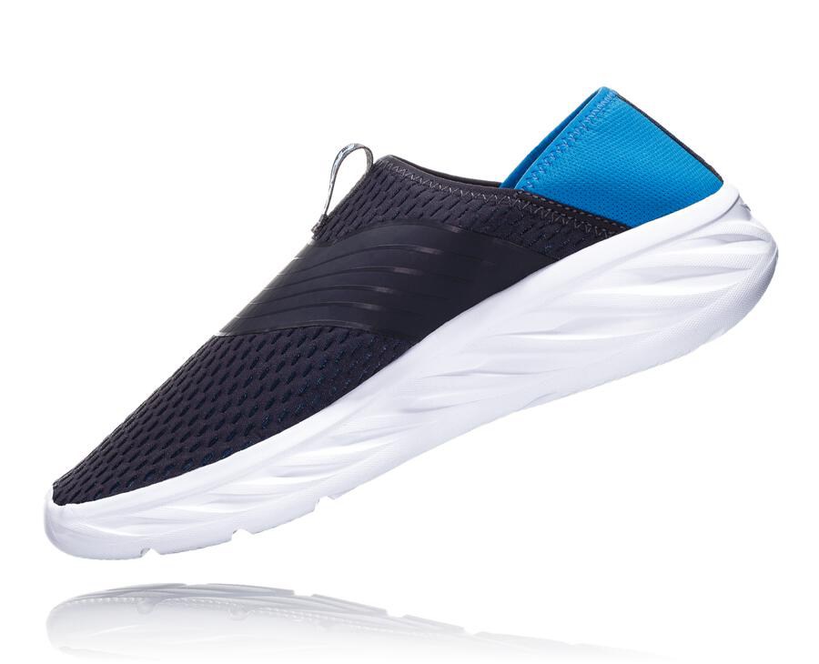 Hoka One One Mens Sandals - ORA Recovery - Navy/White - WPZO74680